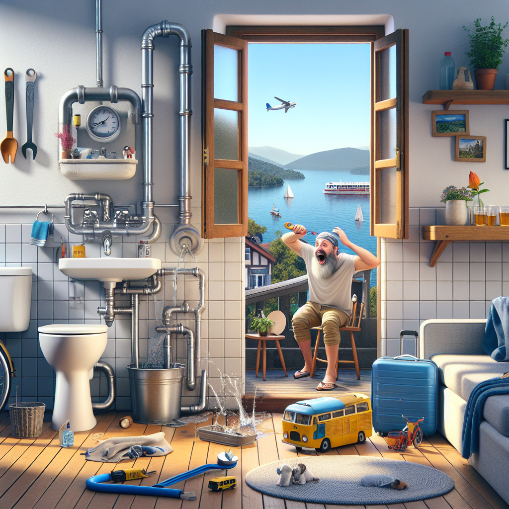 Smart Budget Travel Tips to Explore the World A cozy and affordable accommodation scene featuring a hostel room, an Airbnb stay, and a traveler using public transportation like buses or bikes in a local town.